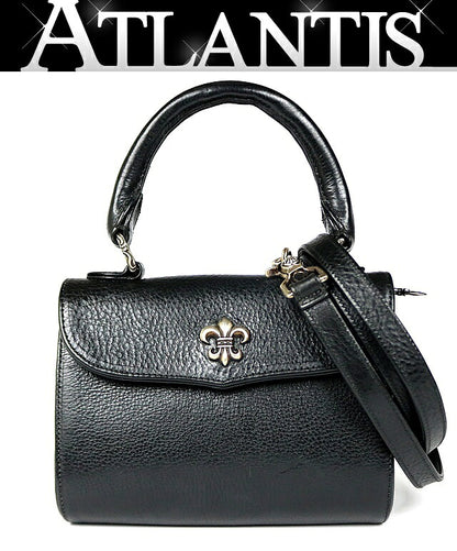 CHROME HEARTS DOG ADAMS BS Flare Leather SV925 Black