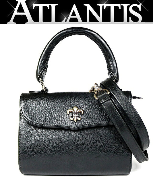 CHROME HEARTS DOG ADAMS BS Flare Leather SV925 Black