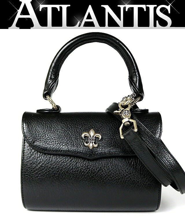 CHROME HEARTS DOG ADAMS BS Flare Leather SV925 Black
