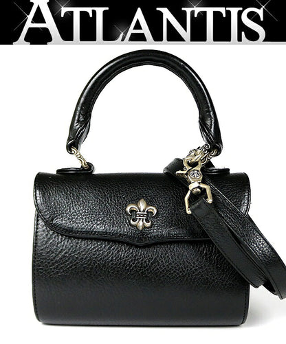 CHROME HEARTS DOG ADAMS BS Flare Leather SV925 Black