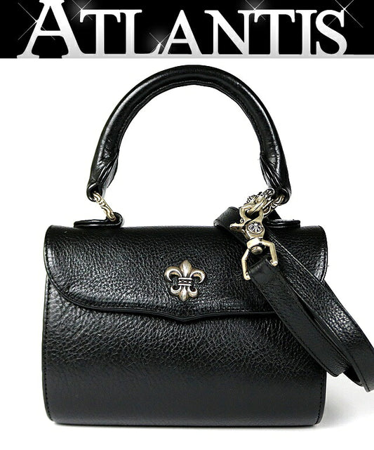CHROME HEARTS DOG ADAMS BS Flare Leather SV925 Black
