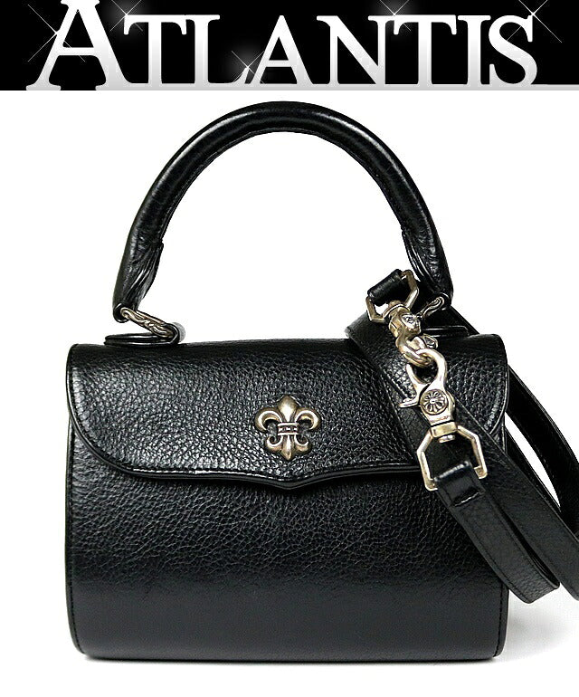 CHROME HEARTS DOG ADAMS BS Flare Leather SV925 Black