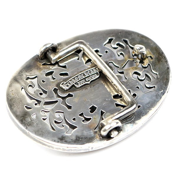 CHROME HEARTS Old Classic Oval Star Buckle Belt Silver SV925