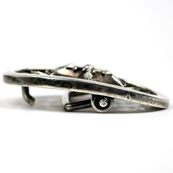 CHROME HEARTS Old Classic Oval Star Buckle Belt Silver SV925