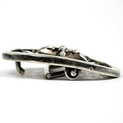 CHROME HEARTS Old Classic Oval Star Buckle Belt Silver SV925