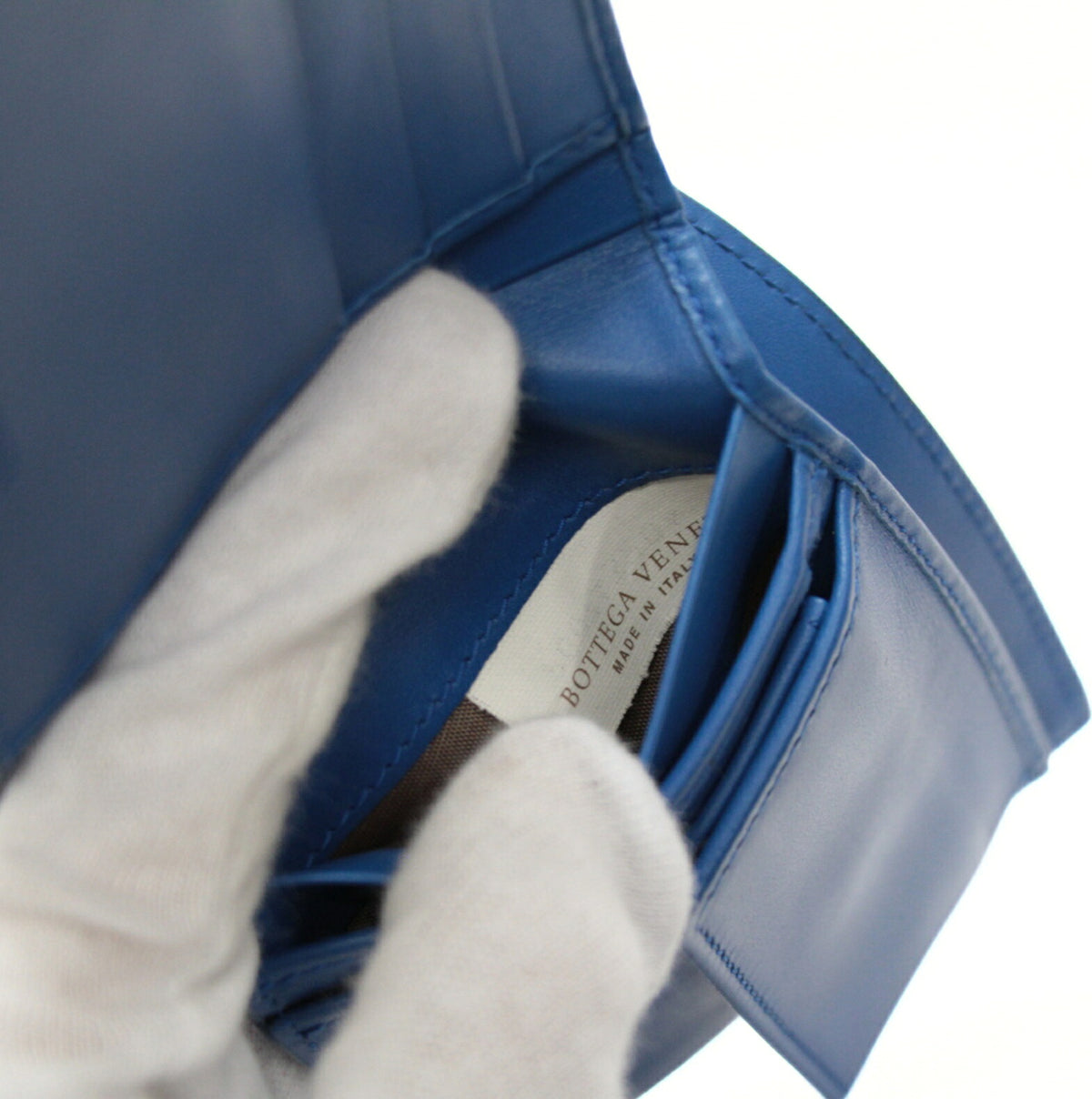 BOTTEGA VENETA Intrecciato Wallet Blue