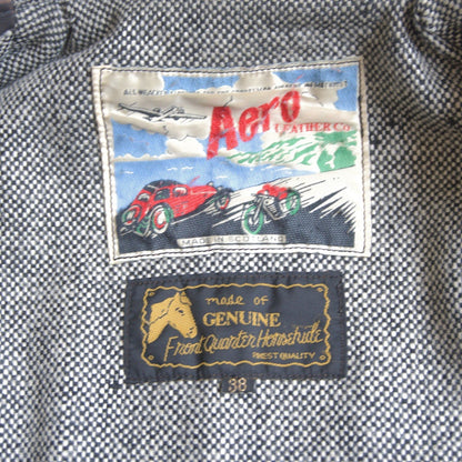 AERO LEATHER Highwayman Horsehide Leather Jacket Size 38