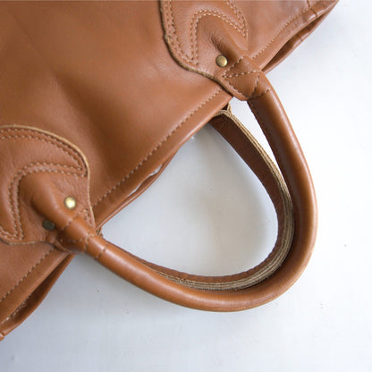 VANSON All Leather Tote Bag Brown Size ONE SIZE