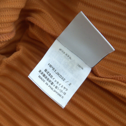 HOMME PLISSE ISSEY MIYAKE Pleated Top Orange Size 3