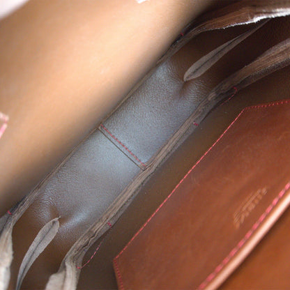 HERZ Radigo Leather Wild Shoulder Tote Brown Size ONE SIZE