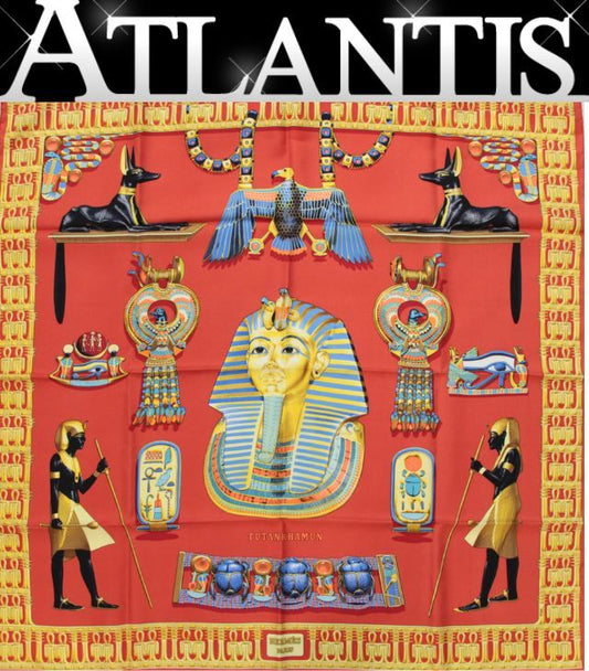 HERMES Tutankhamun 100% Silk Red