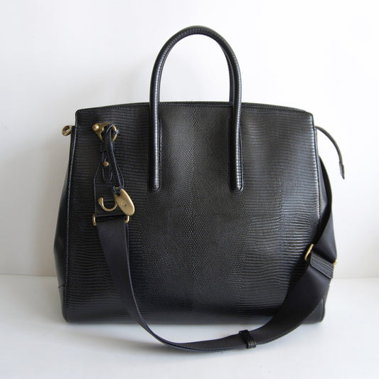 TOFF&LOADSTONE Jolie Black Lizard Embossed Size ONE SIZE