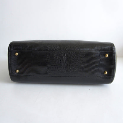 TOFF&LOADSTONE Jolie Black Lizard Embossed Size ONE SIZE