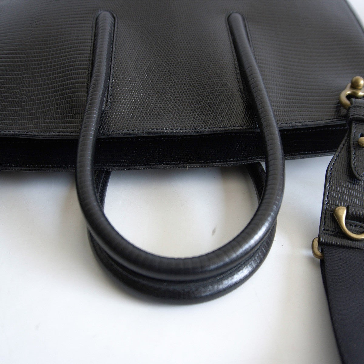 TOFF&LOADSTONE Jolie Black Lizard Embossed Size ONE SIZE