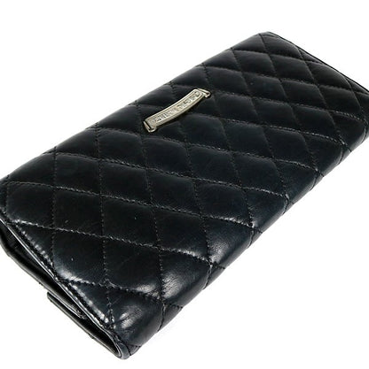 CHROME HEARTS Large Cross Leather Clutch Bag Black