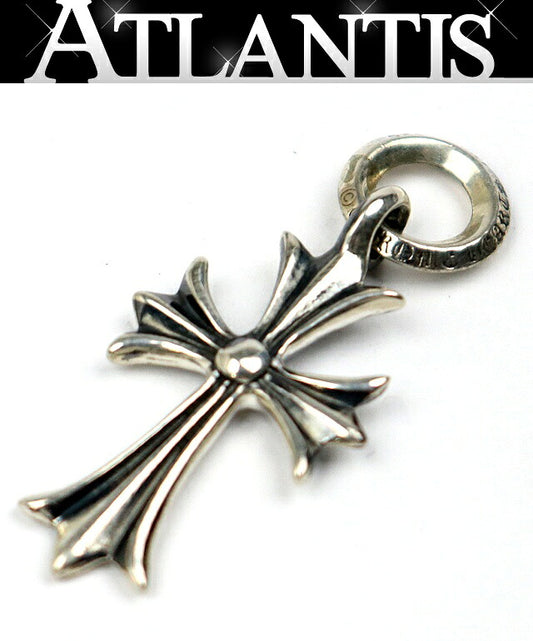 CHROME HEARTS Tiny CH Cross Pendant Charm Silver 925