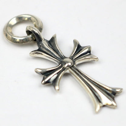 CHROME HEARTS Tiny CH Cross Pendant Charm Silver 925