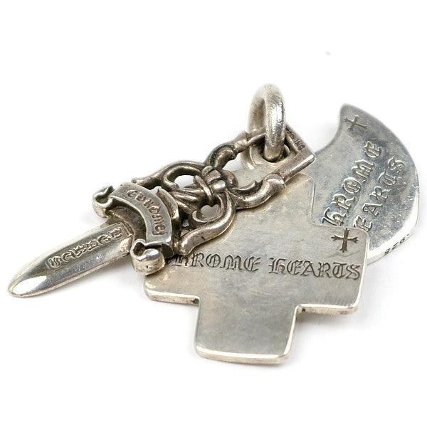 CHROME HEARTS Three Trinkets Pendant Charm Silver 925