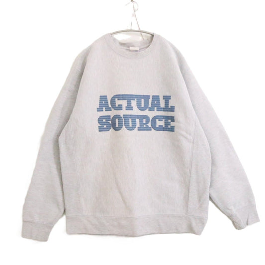 ACTUAL SOURCE 21AW Book Makers Sweatshirt Gray Size L