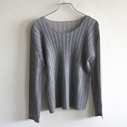 PLEATS PLEASE Pleated Cut & Sew Top Size L