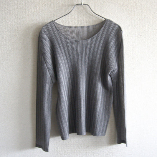 PLEATS PLEASE Pleated Cut & Sew Top Size L
