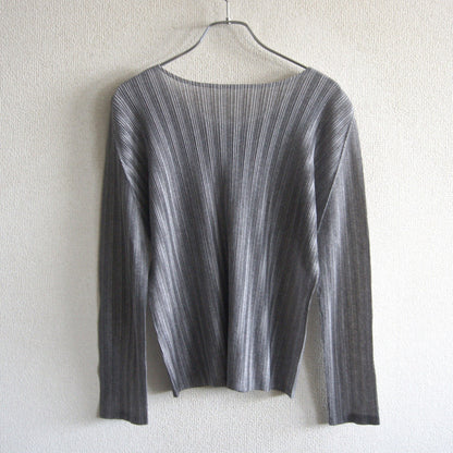 PLEATS PLEASE Pleated Cut & Sew Top Size L