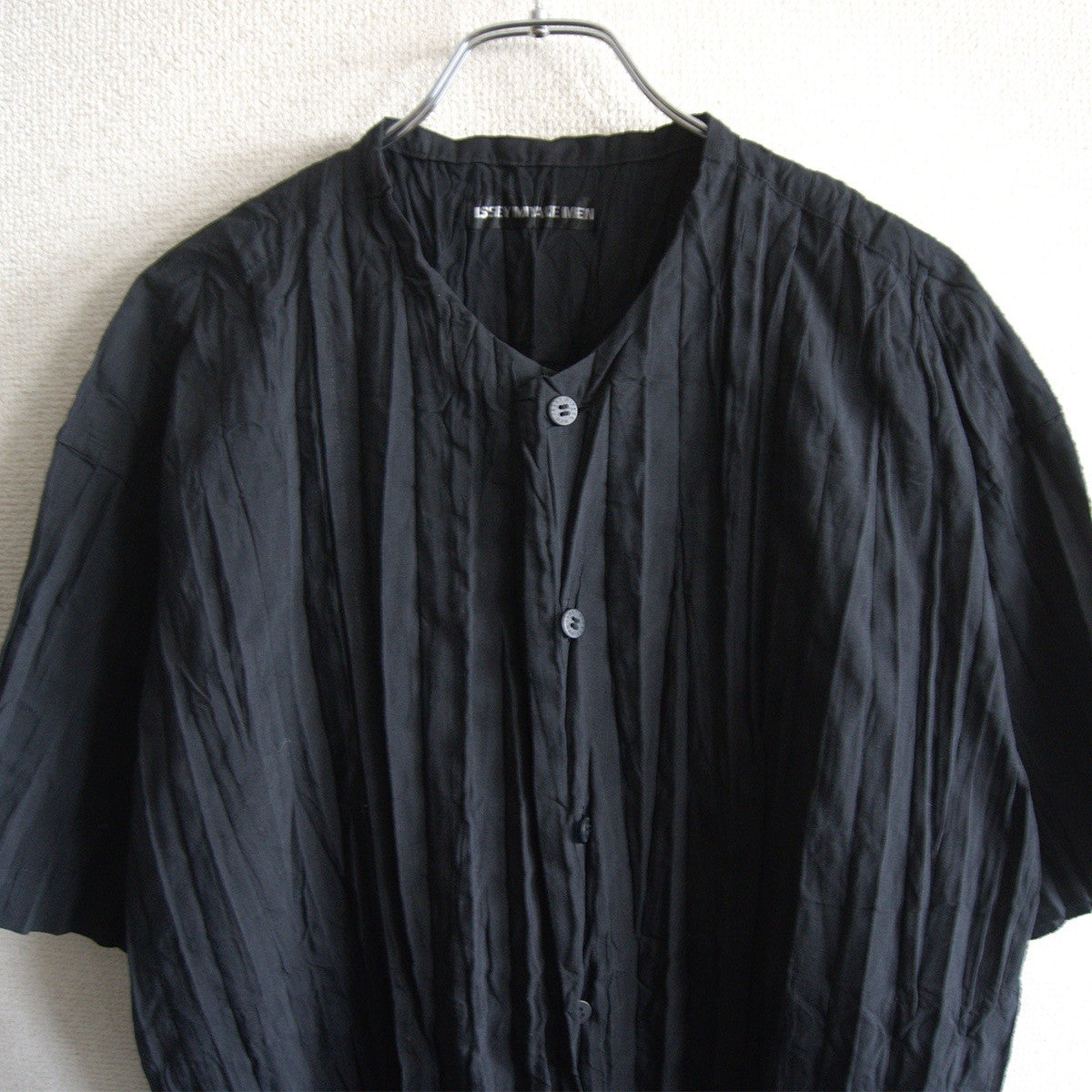 ISSEY MIYAKE MEN Pleated S/S Shirt Black Size M