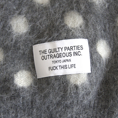 WACKO MARIA Polka Dot Mohair Cardigan Size M