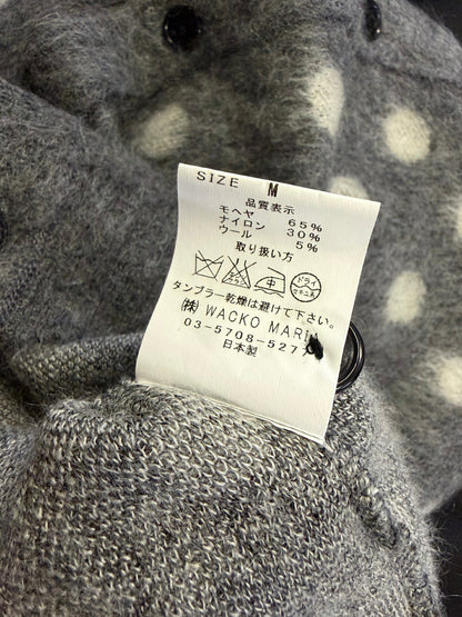 WACKO MARIA Polka Dot Mohair Cardigan Size M