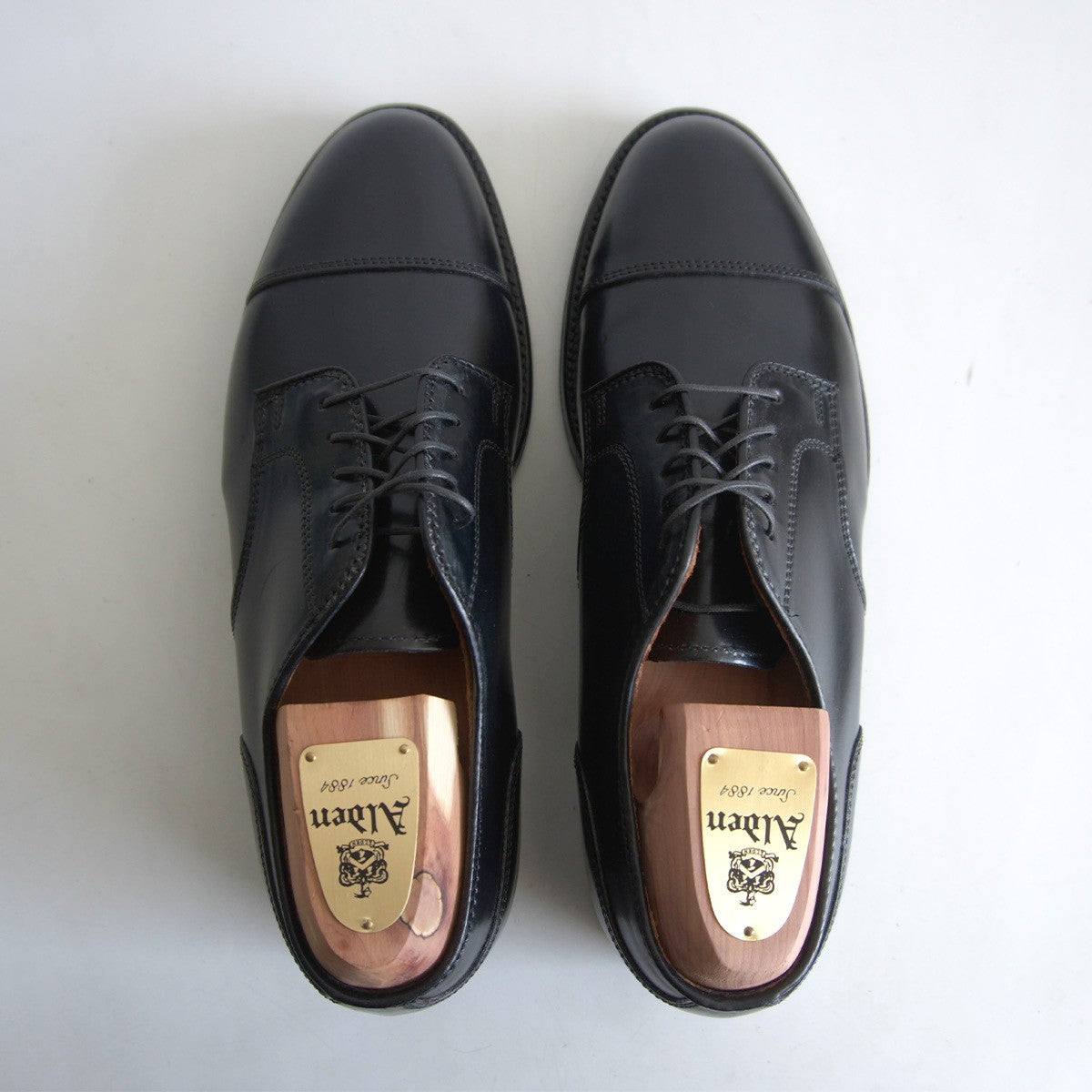 Alden 2161 Straight Tip Cordovan Cap Toe Black Size 8