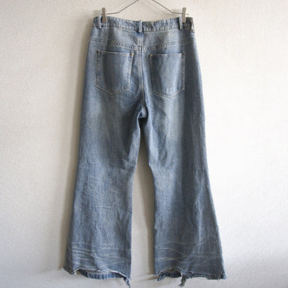 ANTERIOR LOVED Distressed Flare Denim Pants Size 32