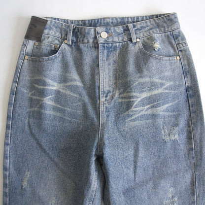 ANTERIOR LOVED Distressed Flare Denim Pants Size 32