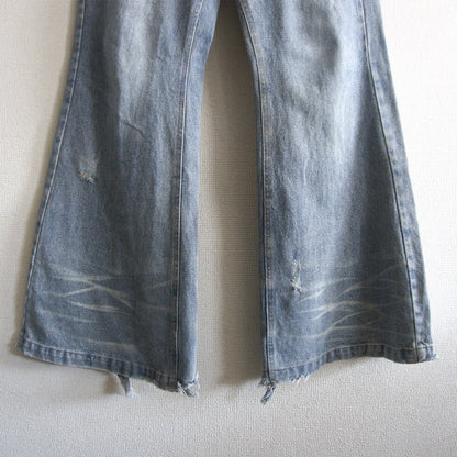 ANTERIOR LOVED Distressed Flare Denim Pants Size 32