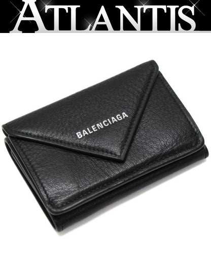 BALENCIAGA Paper Mini Wallet Calf Black