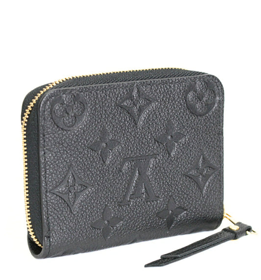 Louis Vuitton Black Monogram Empreinte Zippy Coin Purse