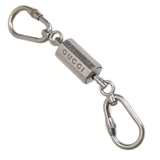 GUCCI Logo Sterling Silver Keychain