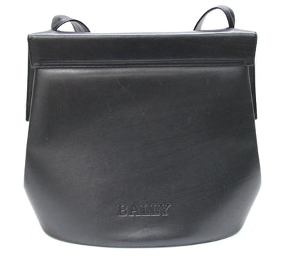 BALLY Black Vintage Leather Shoulder Bag