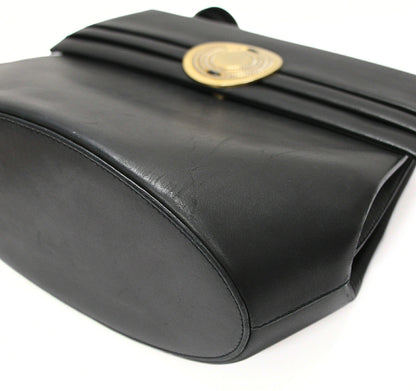 BALLY Black Vintage Leather Shoulder Bag