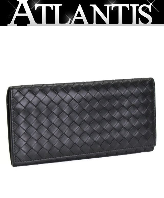 BOTTEGA VENETA Intrecciato Bi-fold Leather Black