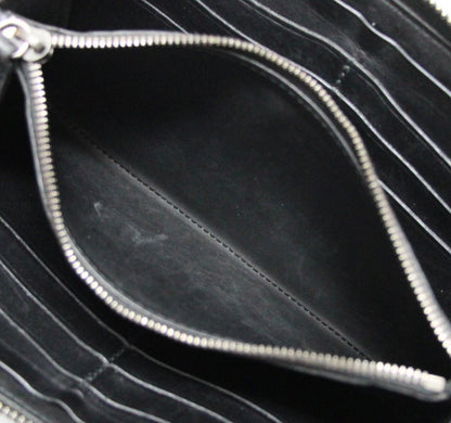 Berluti Calligraphy Leather Round Zip Black