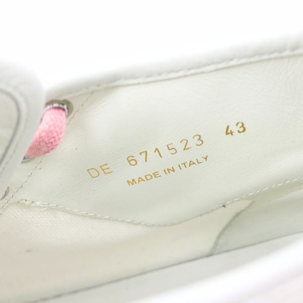 SAINT LAURENT PARIS Logo Sneakers White/Pink Size EU 43