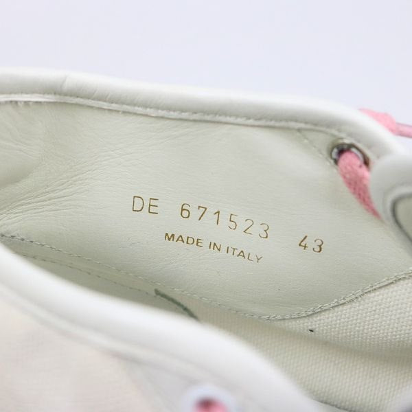 SAINT LAURENT PARIS Logo Sneakers White/Pink Size EU 43