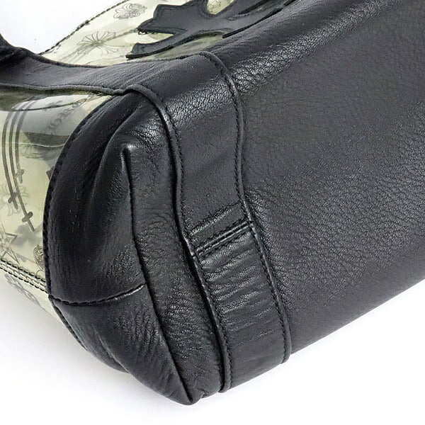 CHROME HEARTS Cross Patch PVC Leather Mini Tote Bag Black