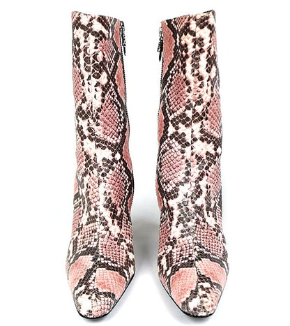 CHROME HEARTS SUGAR JONES Python Leather Boots Pink Size 39
