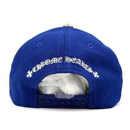 CHROME HEARTS Blue CH Embroidered Silver Trucker Cap