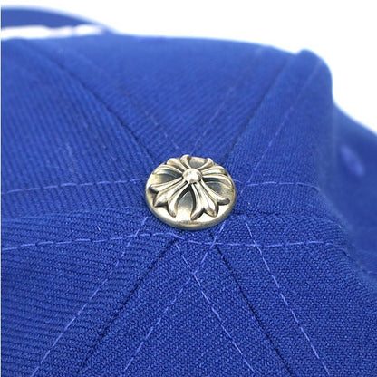 CHROME HEARTS Blue CH Embroidered Silver Trucker Cap
