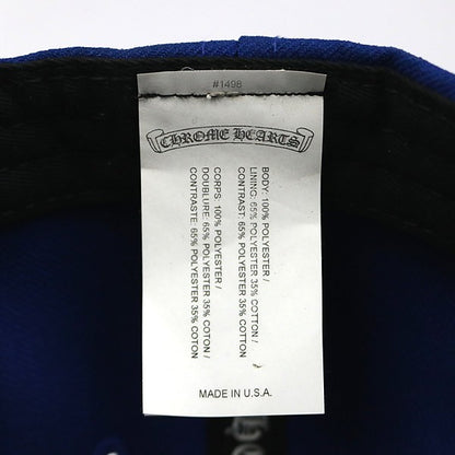 CHROME HEARTS Blue CH Embroidered Silver Trucker Cap