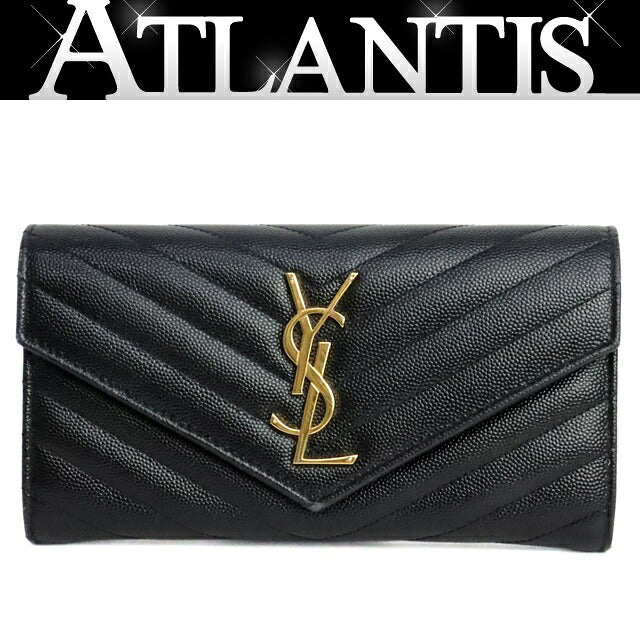 SAINT LAURENT PARIS Cassandra Wallet Black