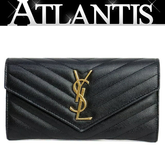 SAINT LAURENT PARIS Cassandra Wallet Black