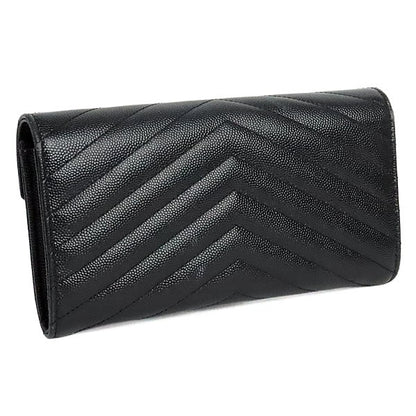 SAINT LAURENT PARIS Cassandra Wallet Black